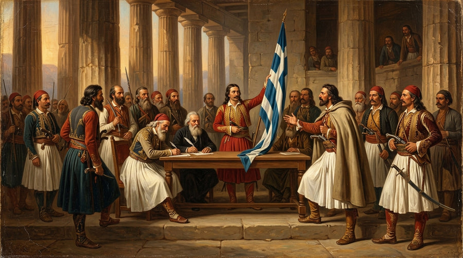 Greece flag in use