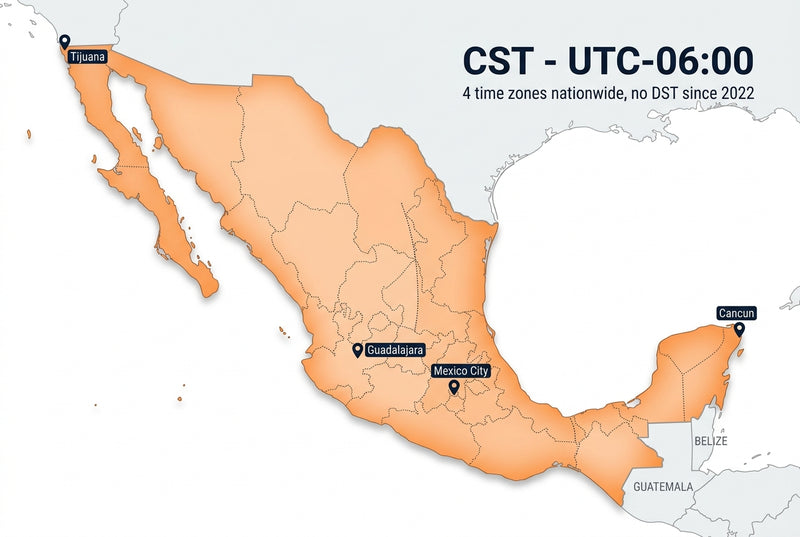 Mexico on the world map