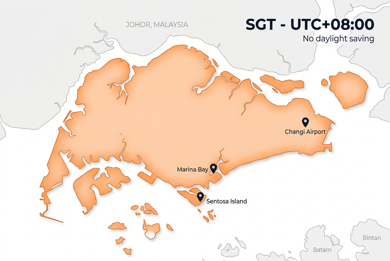 Singapore on the world map