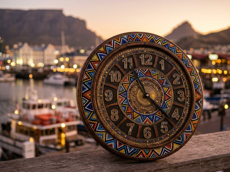 Clock showing local time in Pretoria