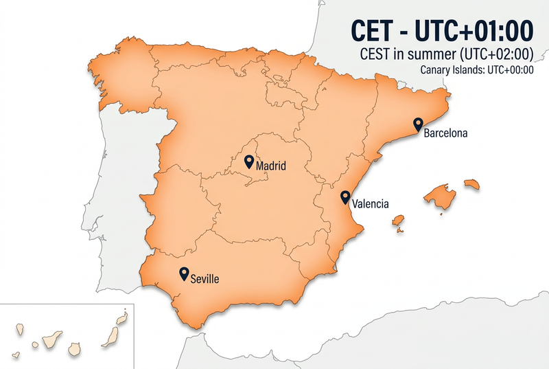 Spain on the world map