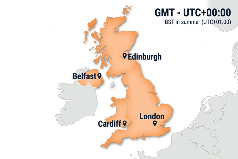 United Kingdom on the world map